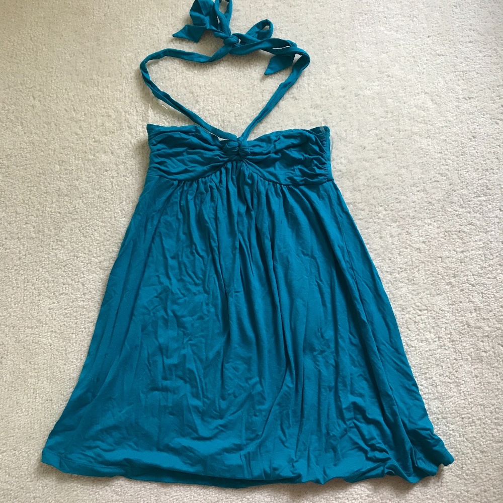 F21 Teal Halter Top